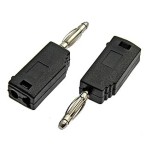 Z027 2mm Stackable Plug BLACK